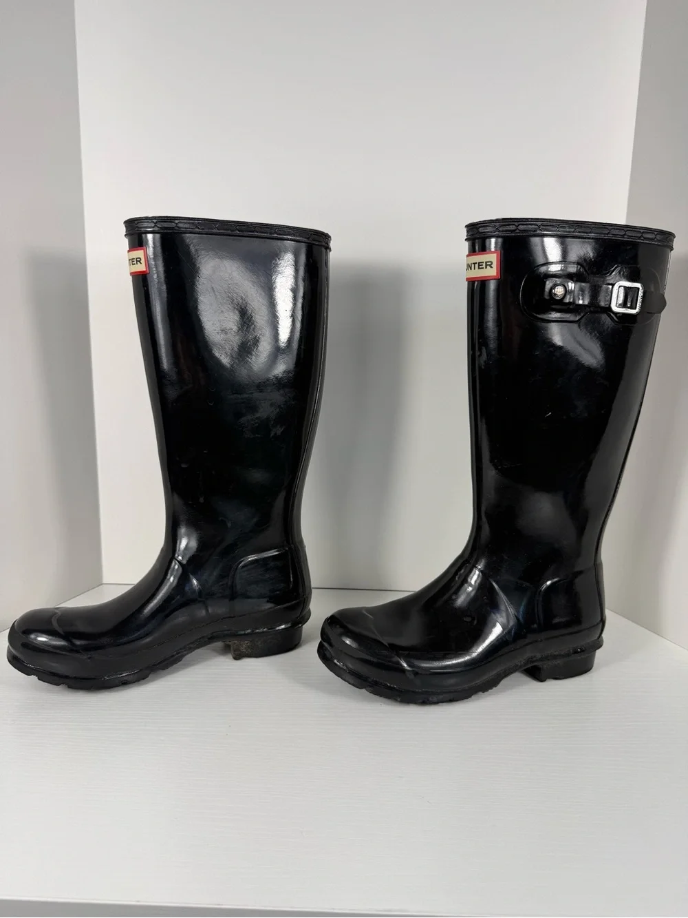 Hunter Original Kids Gloss Rain Boots - Black - Size UK 3 / US 4 / EU 36